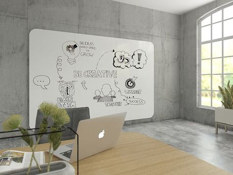 Wall-mounted magnetic metal office whiteboard CHAMELEON WALL by Made Design Office Whiteboard Wall, Creativity Room, Meeting Room Design Office, Meeting Room Design, Whiteboard Wall, Campus Design, Office Meeting Room, Office Whiteboard, Cosy Living