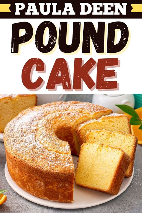 This Paula Deen pound cake recipe is moist, rich, and buttery! Learn how to make it, plus, get tips for the best pound cake you'll ever have. Recipes For Pound Cakes, Vanilla Butter Pound Cake, Paula Dean Pound Cake Recipe, Best Moist Pound Cake Recipe Ever, Paula Deen Pound Cake Recipe, Best Pound Cake Recipes Moist, Old Fashion Pound Cake Recipe, Paula Deen Desserts, Southern Pound Cake Recipes Moist