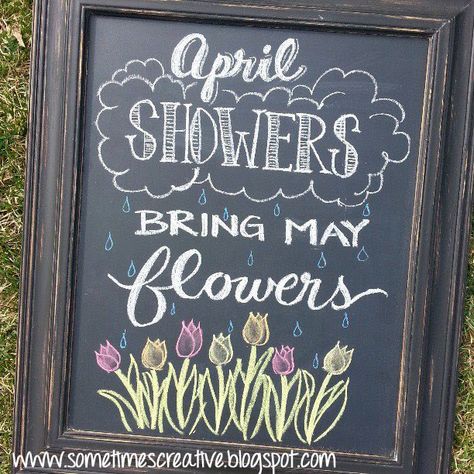 Summer Chalkboard Art, Summer Chalkboard, Spring Chalkboard, Chalkboard Doodles, Chalkboard Writing, Blackboard Art, Flowers Theme, Kitchen Chalkboard, Spring Showers