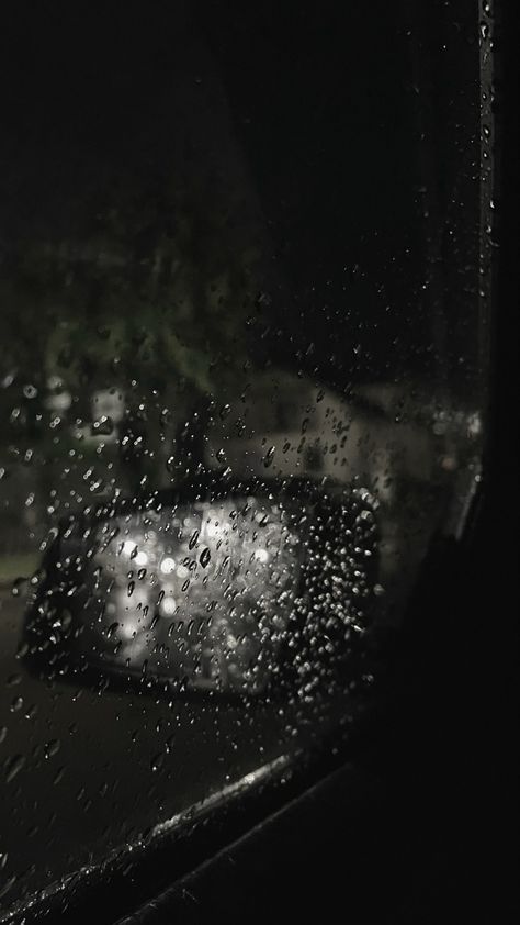 this picture shows a rainy car window at night, with an stunning focus on the raindrops Rainy Window Aesthetic Night, Rainy Car Window, Window At Night, Rain Window, Rainy Window, Night Window, Girls With Cameras, Night Wallpaper, I Love Rain