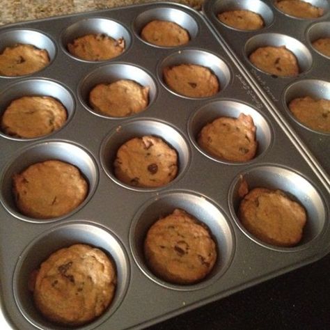 Tip : Bake cookies in a Muffin Pan - they'll stay soft  COMMENT: "If the recipe doesn't say anything about greasing a cookie sheet, you should be good to go. As an experienced baker I'd recommend an alternative. Roll dough. They will be round when they bake. Like soft cookies? undercook them. I have a recipe I love, and it says to bake until golden and the tops are starting to crack & I leave them on the cookie sheet to cool. Soft, delish. The lighter the cookie sheet, the softer they'll be." Stay Soft, Muffin Pan, Muffins