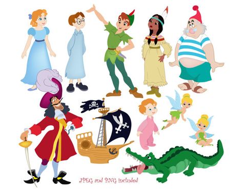 Peter Pan Images, Peter Pan Characters, Peter Pan Neverland, Peter Pan Party, Circus Characters, Peter Pan Disney, Animation Disney, Peter Pan And Tinkerbell, Walt Disney Animation