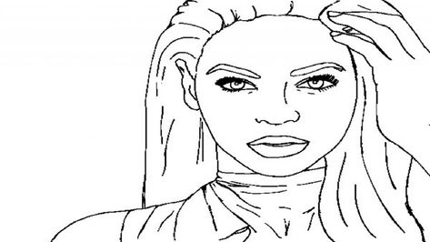 Nicki Minaj Coloring Pages For Free | Educative Printable Beyonce Drawing, I Am Sasha Fierce, Beyonce Images, Paw Patrol Christmas, Snake Coloring Pages, Lesson Plan Template Free, People Coloring Pages, Line Sketch, Coloring Sheets For Kids