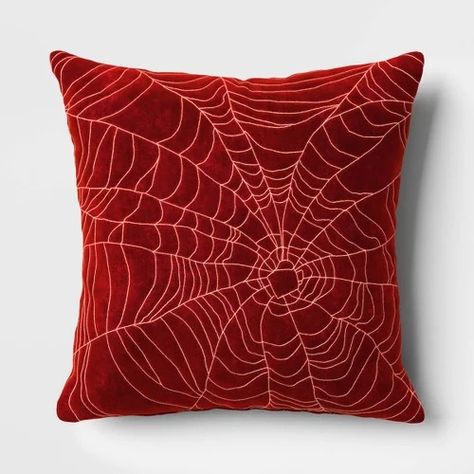 Indoor Halloween Decor : Page 3 : Target Embroidered Snake, Satin Curtains, Halloween Door Mat, Red Throw Pillows, Garnet Red, Snake Patterns, Halloween Decorations Indoor, Velvet Throw, Velvet Fashion