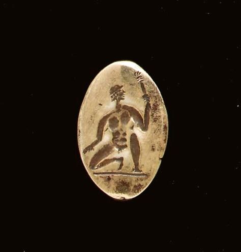 A GREEK ELECTRUM FINGER RING Archaeology Dig, Ancient Greek Jewelry, Ancient Jewellery, Classical Period, Archaeological Discoveries, Gold And Silver Coins, Greek Jewelry, Human Form, Ancient Jewelry