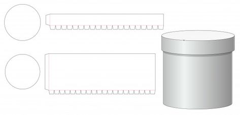 Round box and lid die cut template | Premium Vector #Freepik #vector #template #box #shape #round Recycled Christmas Decorations, Wedding Gift Card Box, Diy Gift Box Template, Paper Box Diy, Hexagon Box, Round Gift Boxes, Paper Box Template, Idee Cricut, Packaging Template
