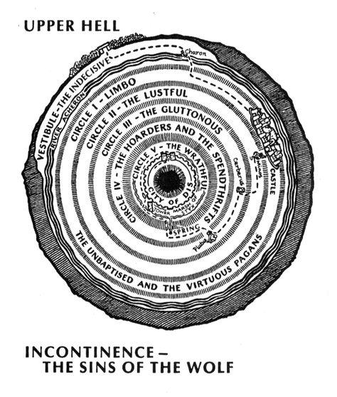 Upper Hell – By C.W. Scott-Giles, for Dorothy Sayers translation of the Divine Comedy (1949) The Divine Comedy, Tattoos Infinity, Tattoos Mandala, Dantes Inferno, Omerta Tattoo, Inspiration Tattoo, Tattoos Geometric, Gustave Dore, Tattoos Skull
