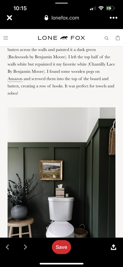 Moody Powder Room, Black Powder Room, Green Entryway, Bathroom Wainscoting, Kids Bathroom Makeover, Moody Bathroom, Dark Green Bathrooms, Wainscoting Bathroom, Door Paint Colors