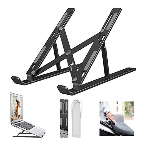 Proffisy Laptop Tabletop Stand for Desk, Laptop Holder Adjustable Ergonomic Portable Aluminum Stand for Table Laptop Raiser 6 Angles Anti-Slip Computer Stand Compatible for 9-15.6 Inch Laptops, Black Check more at https://productsoffer.in/proffisy-laptop-tabletop-stand-for-desk-laptop-holder-adjustable-ergonomic-portable-aluminum-stand-for-table-laptop-raiser-6-angles-anti-slip-computer-stand-compatible-for-9-15-6-inch-laptops-black/ Laptop Stand For Desk, Adjustable Laptop Stand, Fix Your Posture, Laptop Holder, Air Ventilation, Computer Stand, Laptop Desk, Laptop Stand, Ipad Air 2