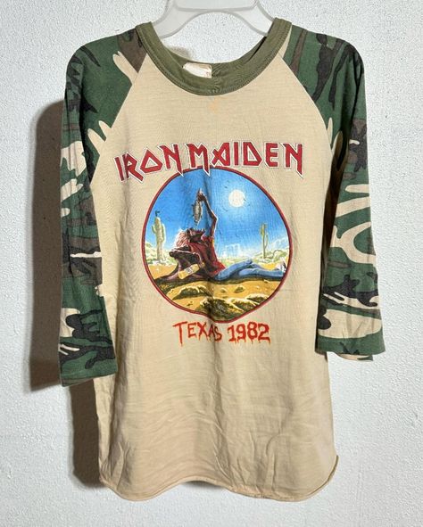 Ct 6 • Instagram Iron Maiden Shirt, Metallica Shirt, Vintage Converse, Judas Priest, Concert Tees, Iron Maiden, Heavy Metal, Camo, Texas