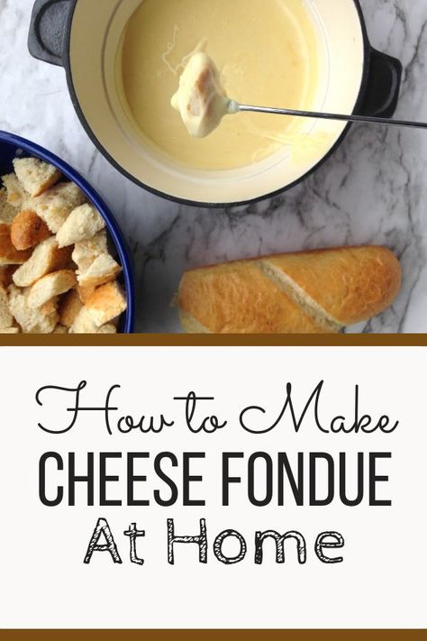 Think cheese fondue is hard to make at home? It doesn't have to be. Check out how to make cheese fondue the easy way! Recipes and all kinds of cheese fondue ideas! #cheese #fondue #entertaining Fondue At Wedding, Cheese Fondue Ideas, Fondue At Home, Cheese Fondue Recipe Easy, Cheese Fondue Party, Fondue Ideas, Pizza Raclette, Best Cheese Fondue, Easy Cheese Fondue