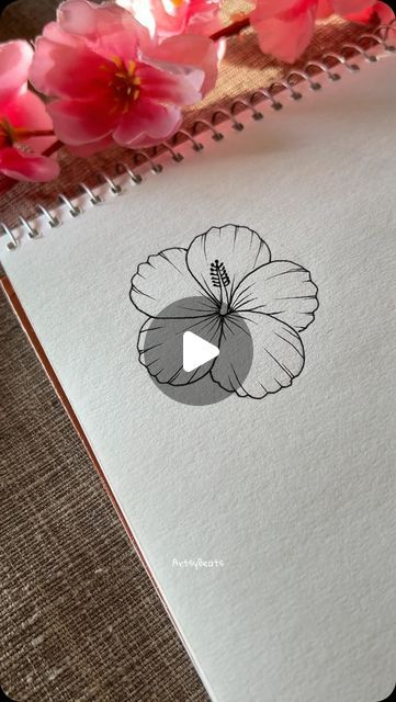 Easy Cute Flowers To Draw, Good Things To Draw Easy, How To Draw Daisies Step By Step, Cool Sketch Ideas Easy Flowers, Step By Step Flower Drawing Easy, How To Draw Florals Step By Step, How To Draw Beautiful Flowers, How To Draw A Easy Flower, Pencil Sketches Simple Easy