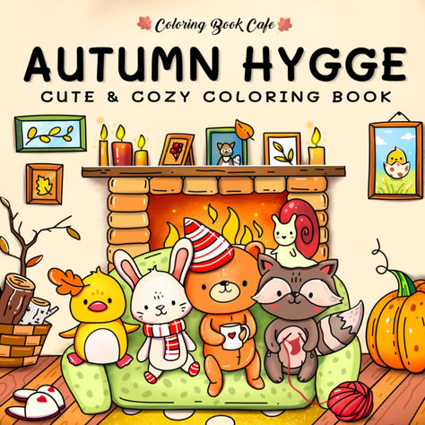 Autumn Hygge: Cute and Cozy Coloring Book for Adults & Teens Featuring Autumn Scenes with Adorable Animals Characters (Cute and Simple Coloring Books) Doodles Sharpie, Autumn Hygge, African American Books, Sharpie Doodles, Streamer Dr, Book Cafe, Autumn Scenes, Coloring Book For Adults, Halloween Illustration