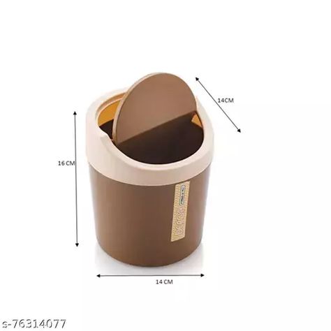 2.5 Litre Small Portable Table Dustbin/Desk Dustbin with Attached lid and Swing Opening, Mini Trash bin Can Waster Bin for Office (Multicolor) (SWING LID) Study Room Decor, Trash Bin, Waste Disposal, Portable Table, Trash Bins, Work Desk, Study Room, Trash Can, Room Decor