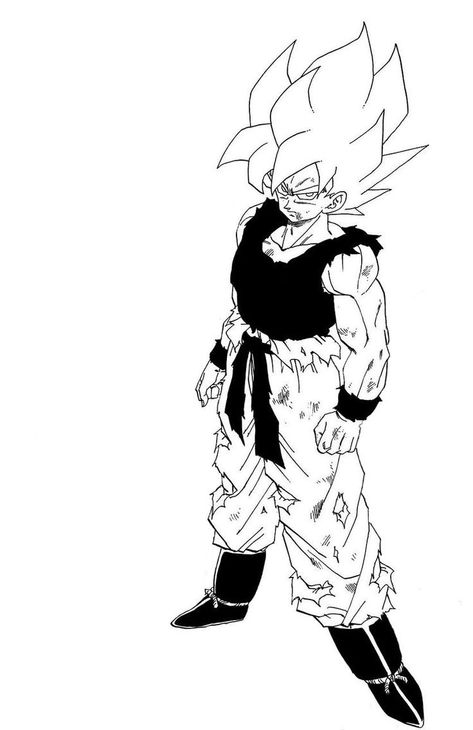 Goku Side View, Goku Manga Panel, Goku Manga, Dbz Manga, Anime Reference, Ball Ideas, Dbz Art, Tattoo Style Drawings, Dragon Ball Image