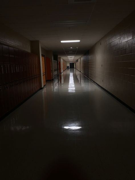 Backrooms, school at night, dark, photography School Backrooms, Dark School Hallway, Empty School Aesthetic, Liminal Places, Urban Scenery, School Hall, Creepy Backgrounds, School Bathroom, Scene Aesthetic