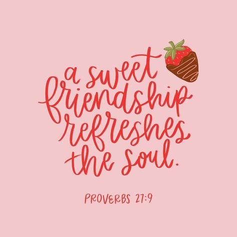 A sweet friendship refreshes the soul 🫶🏻 - Proverbs 27:9 Day 13: friendship #doodleadayfeb by @ellolovey Friendship Scripture, Prayers Of Encouragement, Proverbs 27, Cute Bibles, Inspirational Verses, Message Quotes, Christian Bible Quotes, Christian Motivation, Bible Quotes Prayer