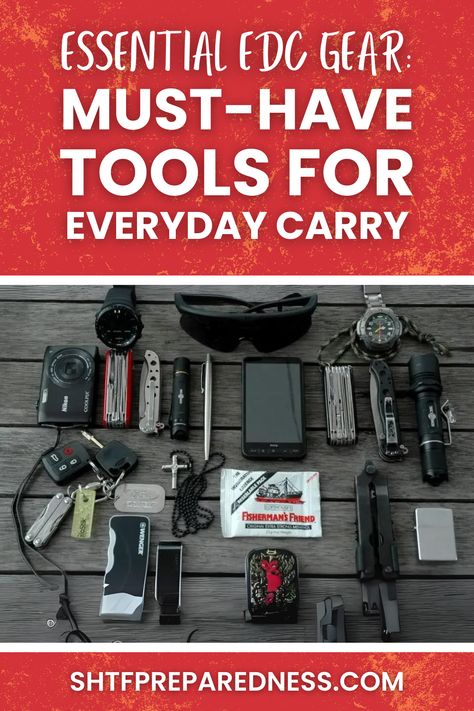 Discover essential EDC gear for everyday carry enthusiasts. Explore must-have items and practical tips in our comprehensive guide. Homesteading Tips, Everyday Carry Tools, Edc Carry, Disaster Management, Edc Essentials, Get Home Bag, Survival Ideas, Things To Do At Home, Urban Survival