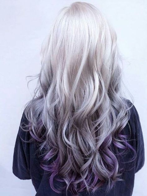 Silver Purple Hair, Grey Hair Wig, Ombre Purple, Hair Color Pastel, Hair Color Purple, Ombre Hair Color, Pastel Hair, Lace Hair, Hair Dye Colors