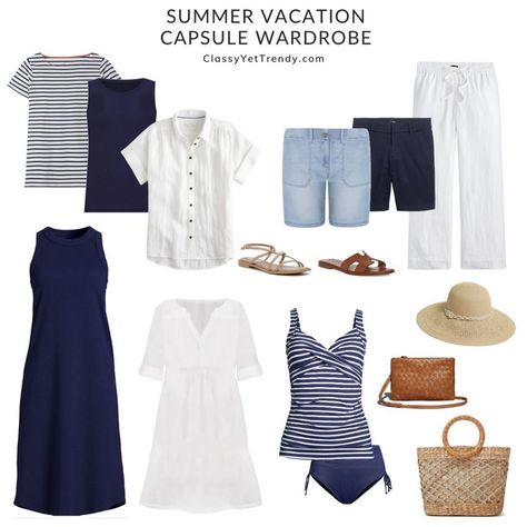 Discover the ultimate guide to creating a summer capsule wardrobe that seamlessly takes you from the sunny beaches to chic European streets. Whether you're lounging on the UK coastline or exploring historic European cities, these ten versatile travel wardrobe ideas offer effortless style and practicality. Europe Essentials, Summer Vacation Capsule, Beach Vacation Capsule Wardrobe, Beach Capsule Wardrobe, Summer Travel Capsule Wardrobe, Nantucket Style Clothing, Minimalist Summer Wardrobe, Capsule Wardrobe Ideas, Vacation Capsule Wardrobe