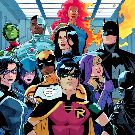 Original Teen Titans, Dc Comics Wallpaper, Dc Comics Heroes, Batman Funny, Dc Comics Superheroes, Arte Dc Comics, Dc Comics Artwork, Dc Comics Characters, Batman Family