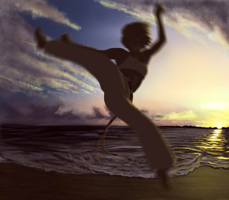 Capoeira Girl by Maderath.deviantart.com on @deviantART Capoeira Aesthetic, Capoeira Girl, Clean Girl, Mind Blowing, Mind Blown, I Decided, Black Women, Deviantart, In This Moment