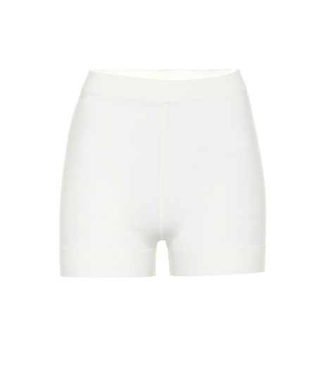 High-rise wool-blend biker shorts in white White Biker Shorts, High Rise Style, Biker Short, Tailored Blazer, Fashion Design Clothes, Streetwear Outfit, Short Jumpsuit, Biker Shorts, Reign