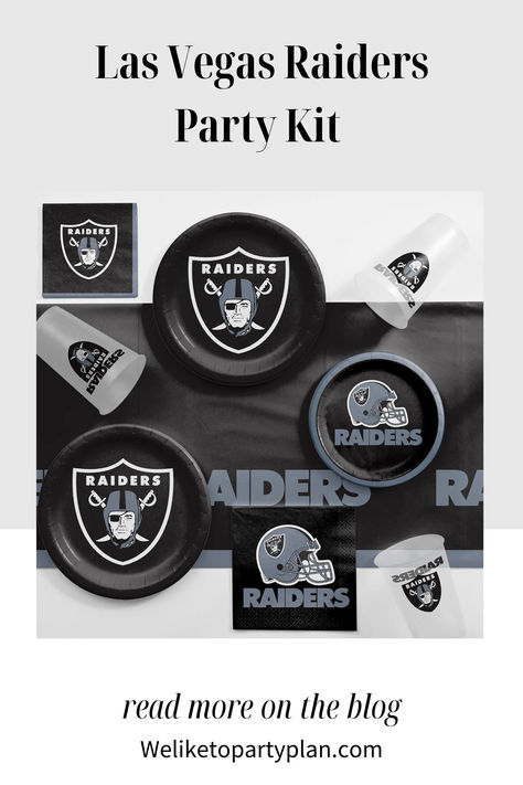 Kick off your Raiders party with this all-in-one party kit for 8 guests, featuring team-themed plates, napkins, and more! Raiders Party, Game Day Party, Las Vegas Raiders, Party Kit, Day Party, Game Day, Home Kitchen, Las Vegas, All In One