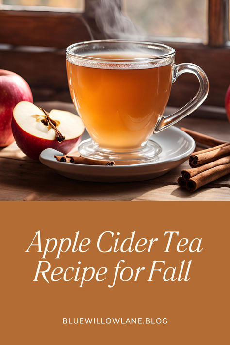 Warm up your autumn days with this delicious and easy apple cider tea recipe! Perfect for family gatherings or quiet afternoons, this comforting drink combines the sweet flavors of apple cider with aromatic spices. Discover how to create a cozy moment with every sip!  #FallRecipes #AppleCiderTea #CozyDrinks #FallFood Apple Cider Tea Recipes, Apple Cider Crockpot Recipe, Recipes With Apple Cider, Apple Tea Recipe, Apple Cider Tea, Viking Recipes, Fall Tea Party, Spiced Cider Recipe, Spiced Tea Recipe