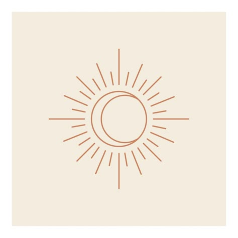 Boho Sun Tattoo, Helios Tattoo, Moon And Sun Aesthetic, Sun Outline, Moon Outline, Sun Vector, Moon Sun Tattoo, Witch Wallpaper, Moon Vector