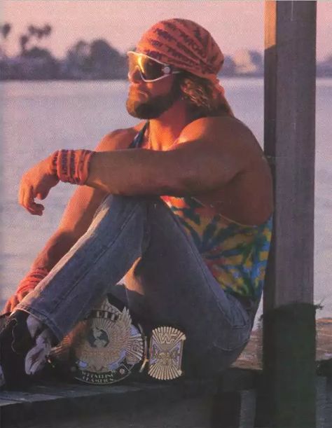 Imgur Post - Imgur Randy Savage, Macho Man Randy Savage, Wwe Legends, Wrestling Superstars, Macho Man, Man Sitting, Wwe Wrestlers, Professional Wrestling, Wwe Superstars