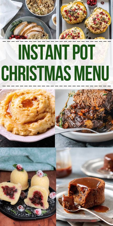 Christmas Main Dishes, Christmas Sides, Christmas Side Dishes, Menu List, Best Instant Pot Recipe, Healthy Instant Pot Recipes, Holiday Menus, Christmas Food Dinner, Menu Plan