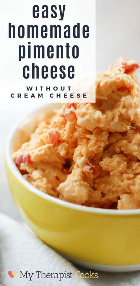 This homemade pimento cheese recipe without cream cheese has just a little bit of mayo to hold things together for MAXIMUM cheesy flavor! This is one of my favorite low carb cold appetizers and is perfect to make in advance for parties or tailgating. It's the best southern pimento cheese recipe ever! Pimento Cheese Without Cream Cheese, Homemade Pimento Cheese Recipe Easy, Pimento Cheese Recipe Without Cream Cheese, Old Fashioned Pimento Cheese Recipe, Southern Pimento Cheese Recipe, Pimento Cheese Recipe Easy, Homemade Pimento Cheese Recipe, Southern Pimento Cheese, Pimento Cheese Recipe