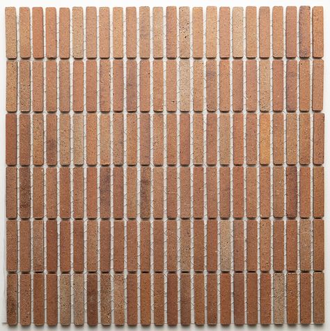 Brick Texture Architecture, Dark Terracotta, Brick Mosaic, Terracotta And Green, Brick Wall Texture, Mosaic Wallpaper, Decorative Wall Tiles, Rooftop Design, Tile Texture