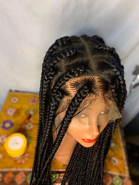 Wigs Hairstyle, Brown Box Braids, Cute Box Braids, Braid Wig, Glueless Wigs, Braided Wigs, Braided Wig, Natural Hair Braids, Brown Box