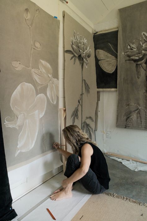 Botanicals — EMILY MORGAN BROWN Morgan Brown, Egg Tempera, Identical Twins, Brown Art, Toned Paper, Botanical Painting, Wall Finishes, Floral Tapestry, Art How