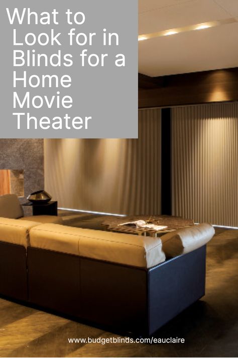 Dark rooms create the perfect environment for home theater viewing, enhancing the clarity of the stunning visuals on screen to their minutest detail. So when choosing blinds for your home theater, there are various factors to consider like the right slat size, material, opacity, color, light protection, and privacy! To help you find the perfect window covering solution for your home movie theater, Budget Blinds can help with choosing the right blinds for an awesome movie watching experience. Home Movie Theater, Window Shades Blackout, Dark Rooms, Vinyl Blinds, Cellular Blinds, Budget Blinds, Room Cooler, Select Blinds, Motorized Blinds