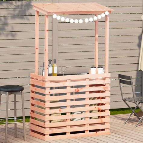 Outdoor Pub Table, Bar En Palette, Bar En Plein Air, Standing Height Table, Outdoor Pub, Douglas Wood, Bar Exterior, Butterfly Houses, Decanter Decor