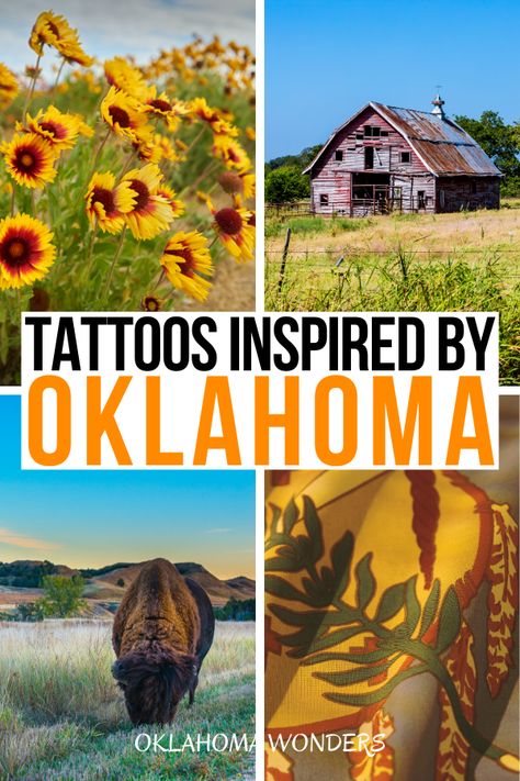 Looking for Oklahoma inspired tattoos? Here are the best Oklahoma tattoos to help you decide! oklahoms tattoos | Oklahoma tattoo ideas | Oklahoma tattoo designs | Oklahoma tattoo inspirations | scissortail tattoo | cowboy tattoo | Oklahoma tattoo sleeve | Oklahoma tattoos for men | Oklahoma tattoos for women | Indian blanket tattoos | wildflower tattoos | native American tattoos | cowboy boots tattoos | cowboy hats tattoos | Oklahoma state tattoos | university of Oklahoma tattoos | sooner tattoo State Of Oklahoma Tattoo, Oklahoma Flower Tattoo, Oklahoma Inspired Tattoos, Oklahoma State Flower, Okie Tattoo, Oklahoma Themed Tattoo, Oklahoma Rose Tattoo, Indian Blanket Tattoo, Oklahoma Wildflowers Tattoo