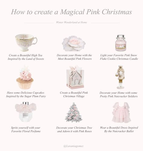 Princess Christmas Aesthetic, Pink Winter Princess, Christmas Princess Aesthetic, Christmas Glow Up, Pink Christmas List, How To Feel Like A Princess, Light Pink Christmas Aesthetic, Wonyoungism Christmas, Winter Princess Aesthetic