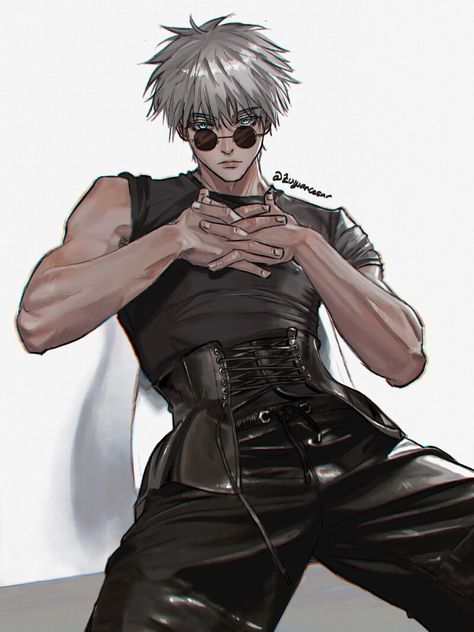 ArtStation - GOJO in Corset, Zu Yuan Cesar Men With Corset, Men In Corsets Drawing, Men In Corset, Men Corsets, Anime Corset, Men Corset, Anime Pic, Ticci Toby, Mm Romance