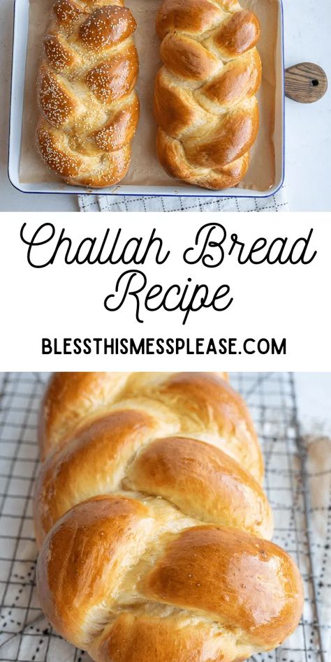 Easy Challah, Basic Dough Recipe, Challah Bread Recipe, Jewish Bread, Challah Bread Recipes, Jewish Cuisine, Shabbat Dinner, Braided Bread, Challah Bread