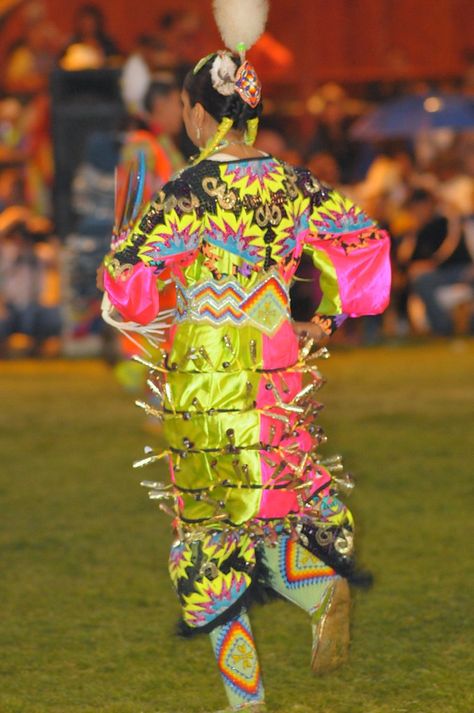 Jingle dress dancer showing her moves by Pedro Moreno Blue Jingle Dress Regalia, Jingle Dress Regalia, Native American Jingle Dress, Jingle Dancer, Jingle Dress Dancer, Winter Travel Wardrobe, Powwow Outfits, Native Clothing, Jingle Dress