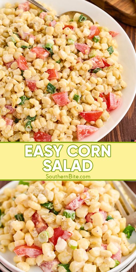 Corn Salad Recipe Easy, Easy Corn Salad, Corn Recipes Side Dishes, Bbq Side Dish, Easy Corn, Bbq Side, Corn Dishes, Corn Salad Recipes, Side Dishes For Bbq