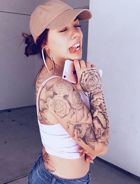 Salice Rose Latina Tattoo Ideas, Latina Tattoo, Salice Rose, Tattood Girls, Rosary Tattoo, Tattoed Women, Subtle Tattoos, Sarada Uchiha, Dope Tattoos