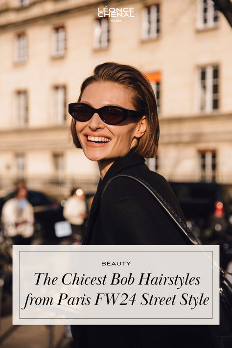 Explore the most stylish bob hairstyles from Paris Fashion Week FW24 street style. Get inspired by the latest chic cuts. Photo: Launchmetrics Spotlight Paris Fashion Week Hairstyles, French Bob Outfit Parisian Chic, Parisian Bob Square Face, French Chic Hair, Parisian Haircut, French Women Hair, French Women Hairstyles, Romantic Short Hair, Parisian Hairstyles