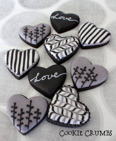 black and white hearts | mint_lemonade | Flickr بيتي فور, Heart Shaped Sugar Cookies, Valentine Sugar Cookies, Cookie Connection, Heart Shaped Cookies, Valentines Day Cookies, Pretty Cookies, Fancy Cookies, Creative Cookies