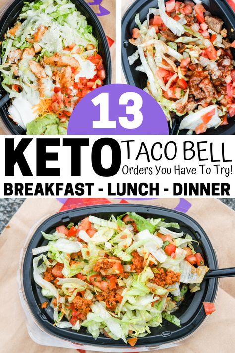 Keto Out To Eat, Bariatric Friendly Taco Bell, Keto At Taco Bell, Taco Bell Order Ideas, Keto Tacos Low Carb, Healthy Taco Bell, Low Carb Fast Food Options, Keto Must Haves, Low Carb Taco Bell