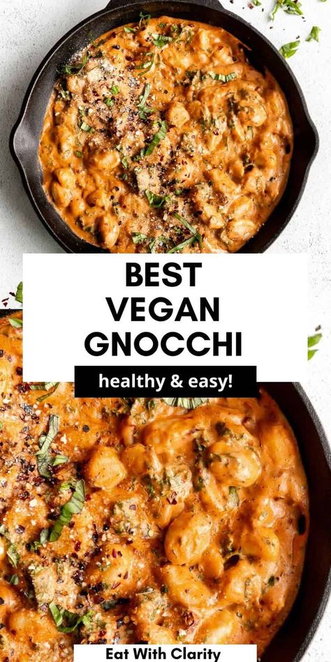 Vegan Gnocchi, Gnocchi Recipes Homemade, Homemade Gnocchi, Easy Vegan Dinner, Gnocchi Recipes, Crispy Tofu, Gluten Free Recipes For Dinner, Easy Lunch, Meal Recipes