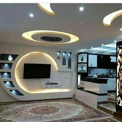 Tv Lounge Ceiling Design, Lounge Ceiling Design, Living Room With Tv, Tv Cabinet Design Modern, Room With Tv, 30x50 House Plans, Luxury Ceiling Design, Tv Lounge, Down Ceiling Design